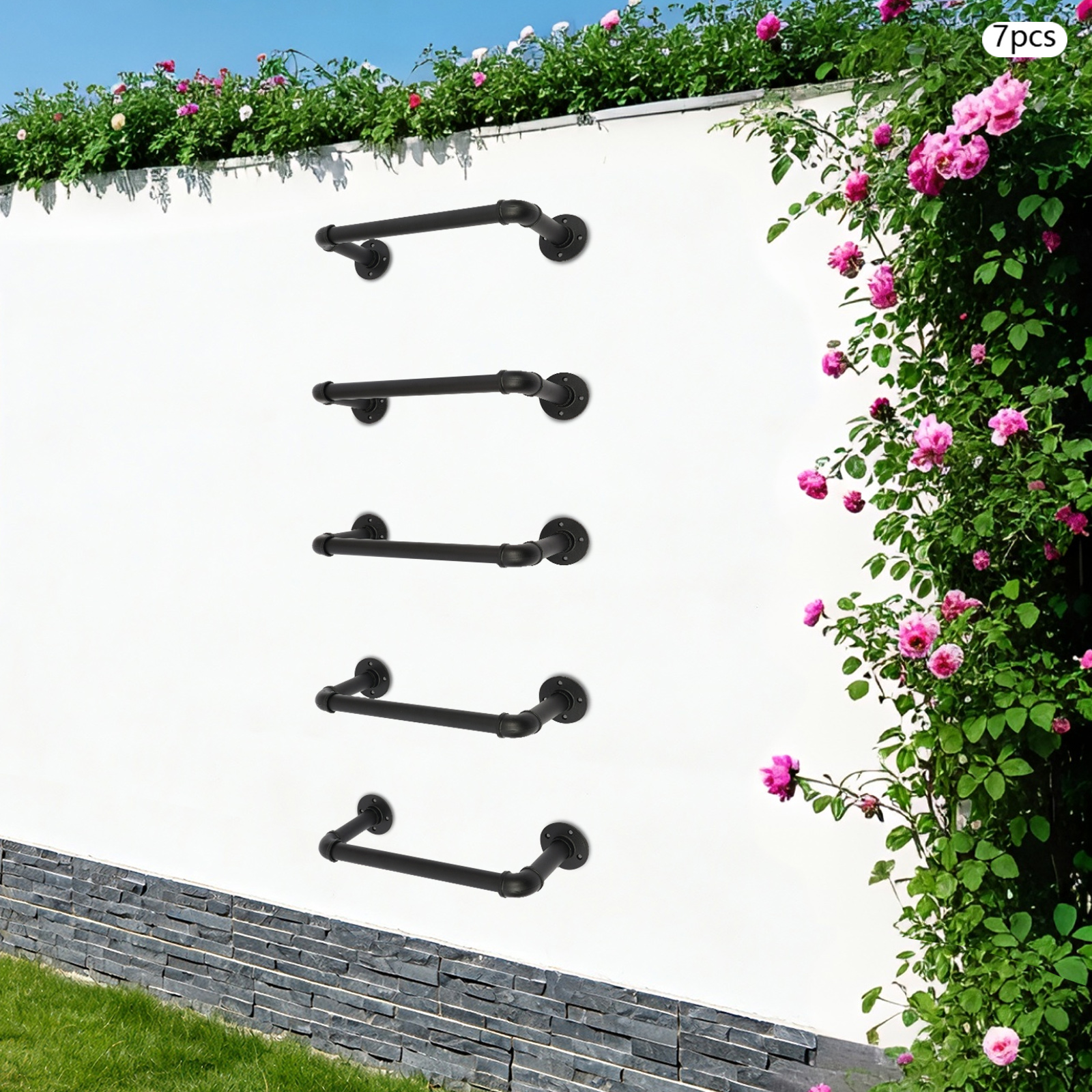 Fire Escape Ladder - Wall Mounted Emergency Escape Ladder, 7/8