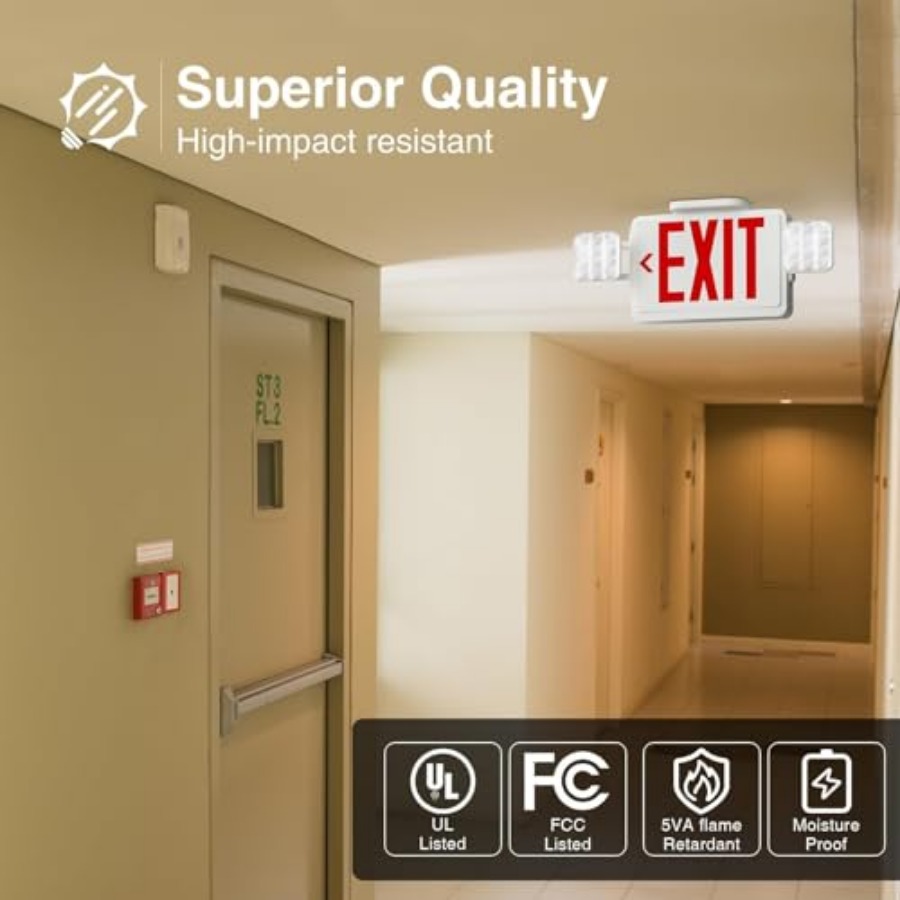 LED Exit Sign with Emergency L - Emergency Exit Sign recensie en prijs