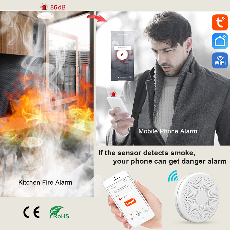2 in 1 Version WiFi Tuya Smart - Smoke Detector Interconnected recensie en prijs