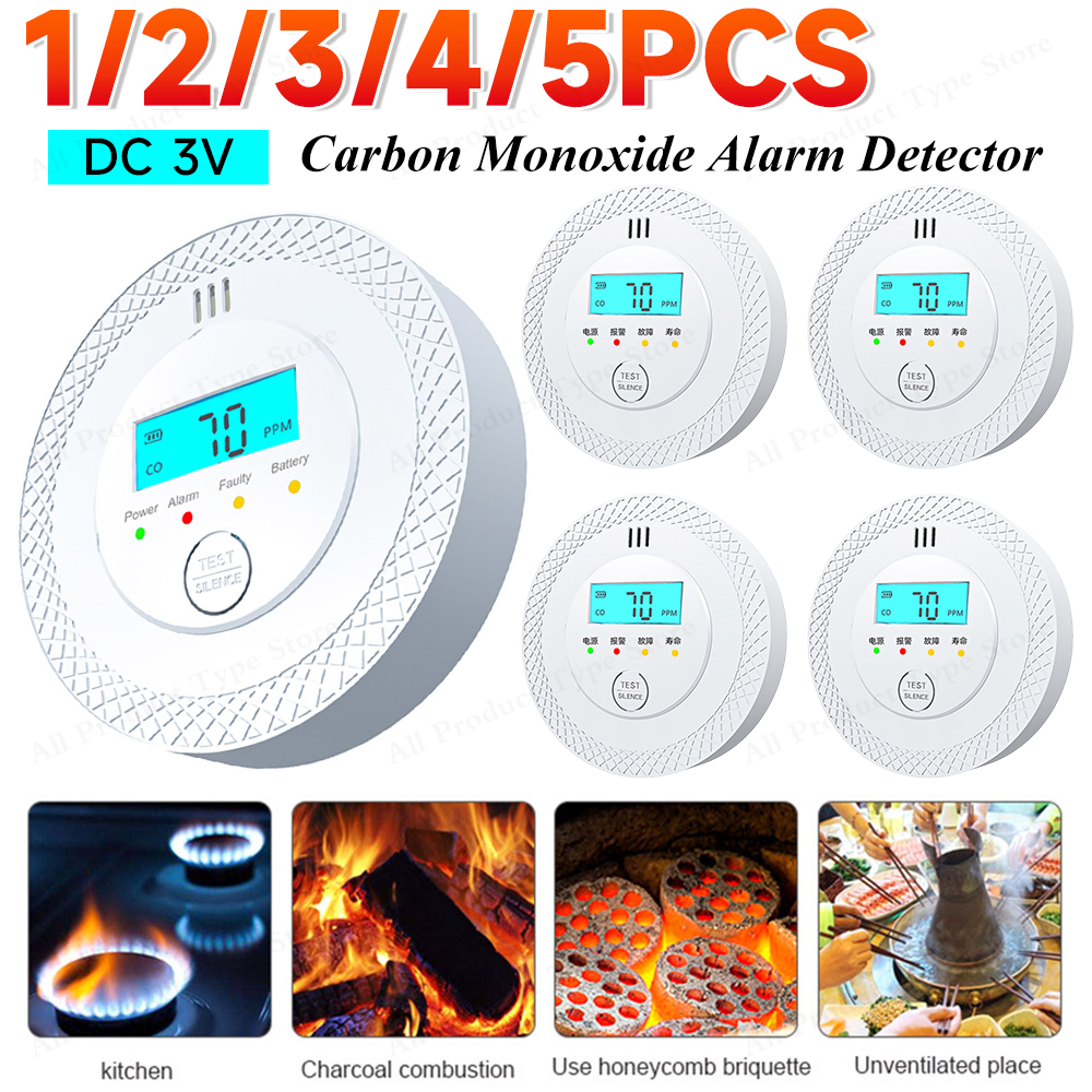 1-5PCS Carbon Monoxide Alarm D - Smoke Detector Interconnected recensie en prijs