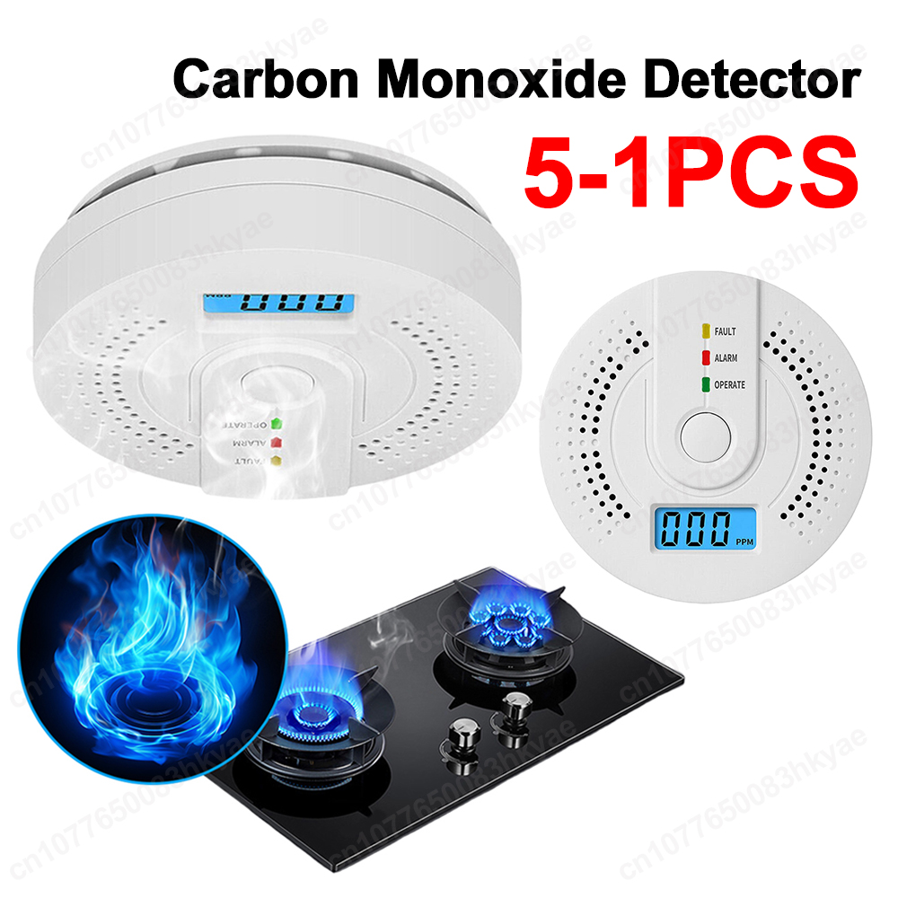 5-1PCS Digital Carbon Monoxide - Smoke Detector Interconnected recensie en prijs