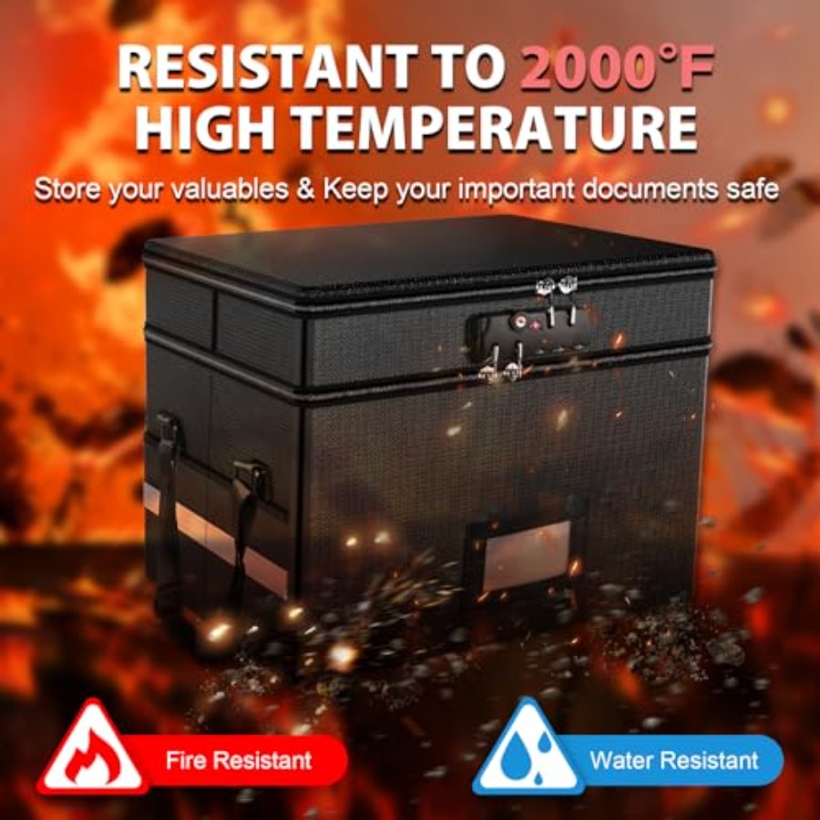 Fireproof Document Box with Lo - Fire Safe Document recensie en prijs