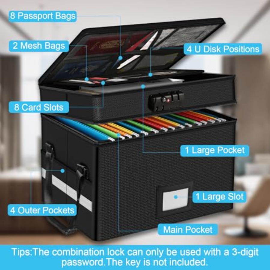 Fireproof Document Box with Lo - Fire Safe Document recensie en prijs