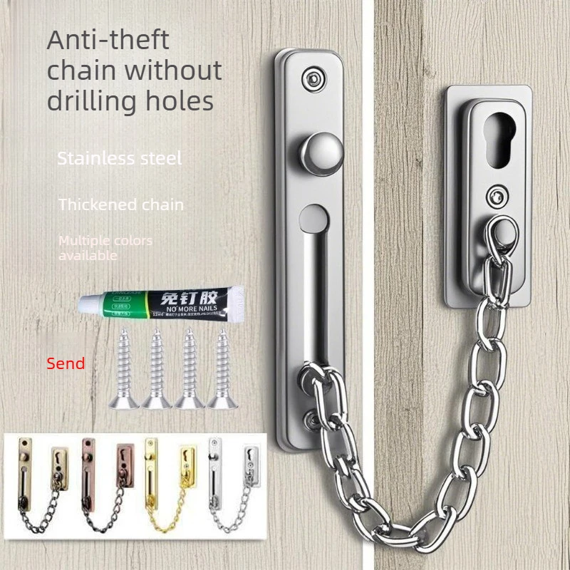No Drill Stainless Steel Secur - Security Chain Door recensie en prijs