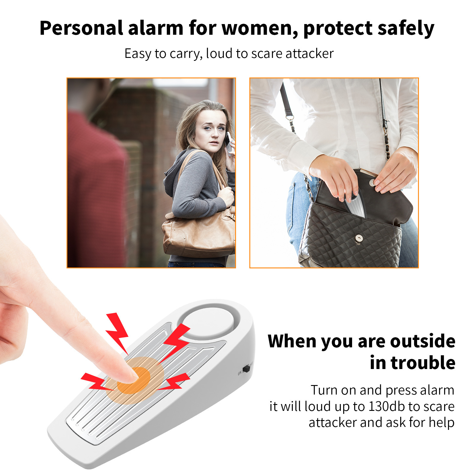 Wireless 130dB Door Stop Alarm - Door Stop Alarm recensie en prijs