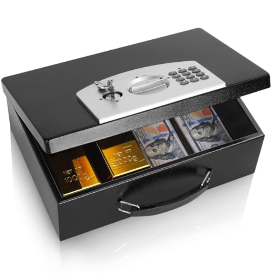 Portable Metal Safe Box with D - Fire Safe Document recensie en prijs