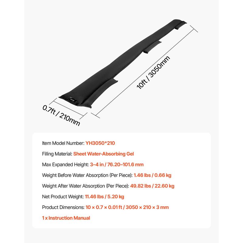 Flood Barrier, 8 Pack, 10 x 0. - Flood Barrier Bag recensie en prijs