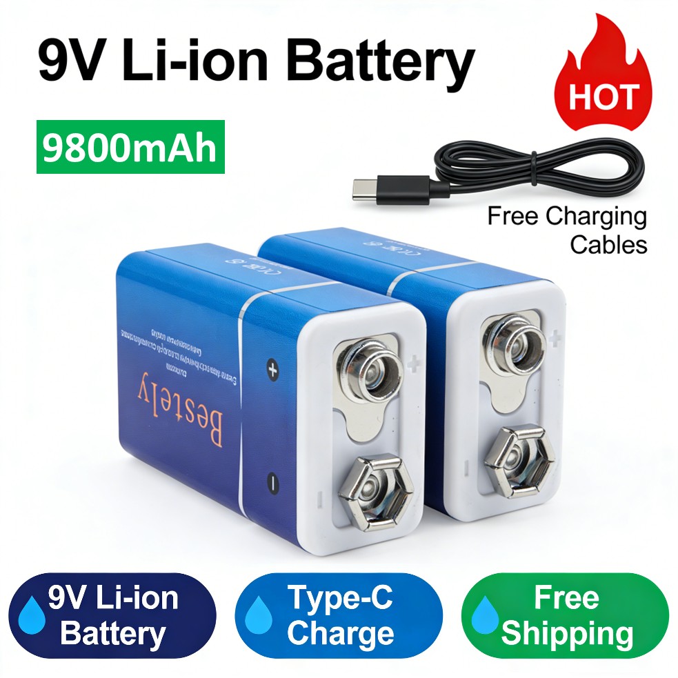Rechargeable 9V Battery, 9800m - Smoke Detector Interconnected recensie en prijs