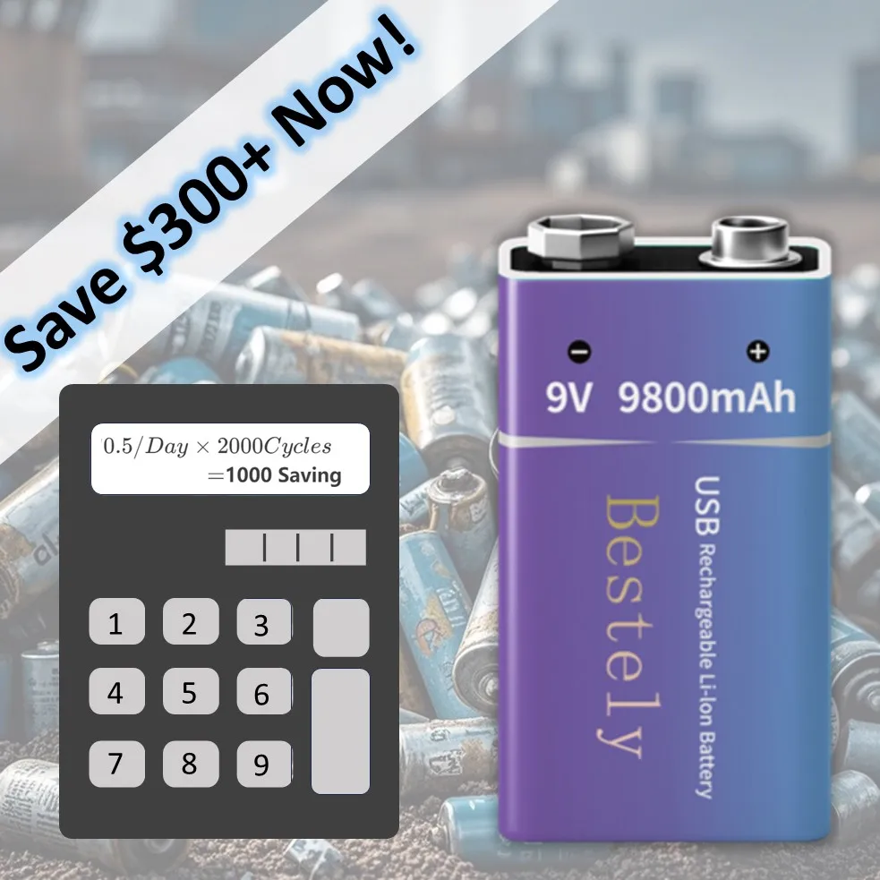 Rechargeable 9V Battery, 9800m - Smoke Detector Interconnected recensie en prijs