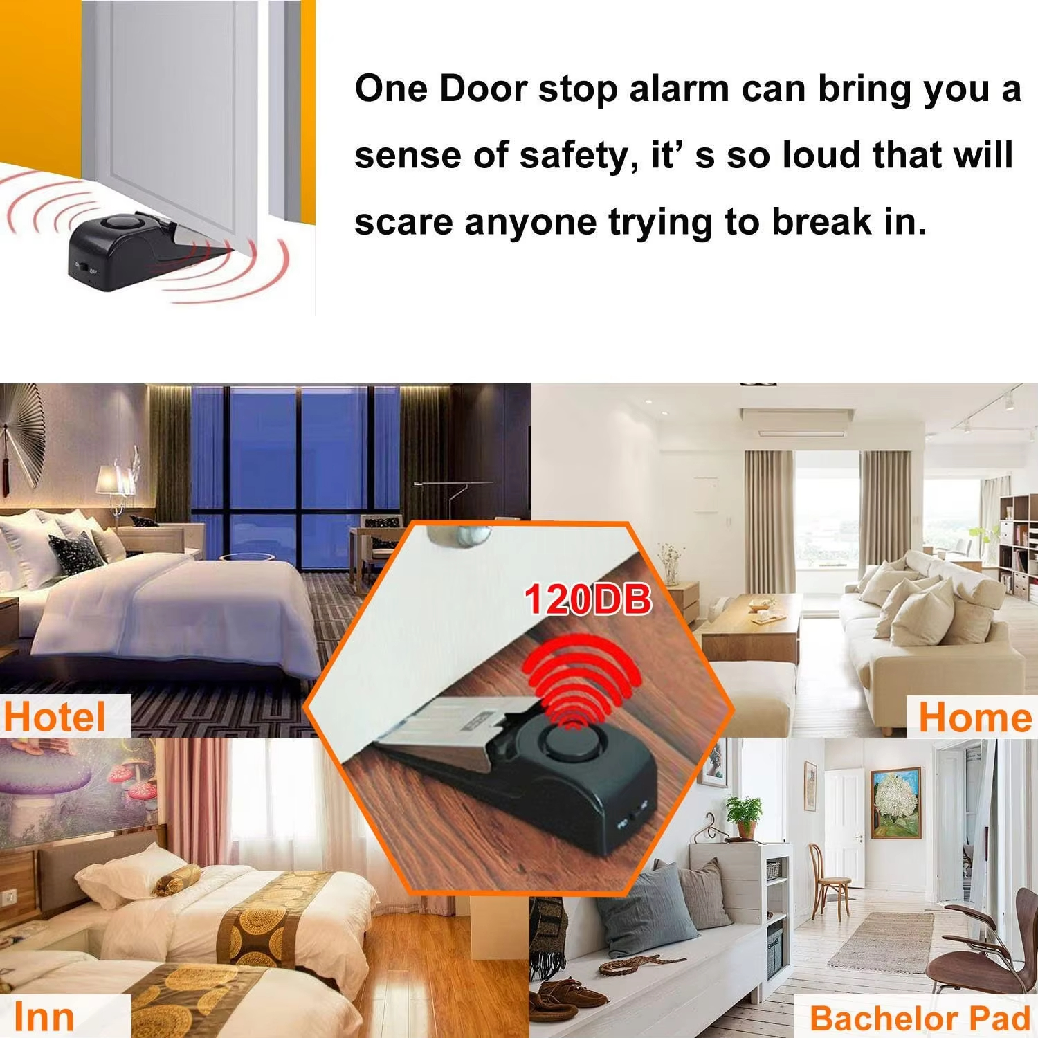 120db Wireless Stainless Steel - Door Stop Alarm recensie en prijs
