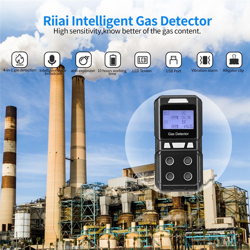 Portable 4 Gas Detector Toxic  - Co Detector Plug recensie en prijs