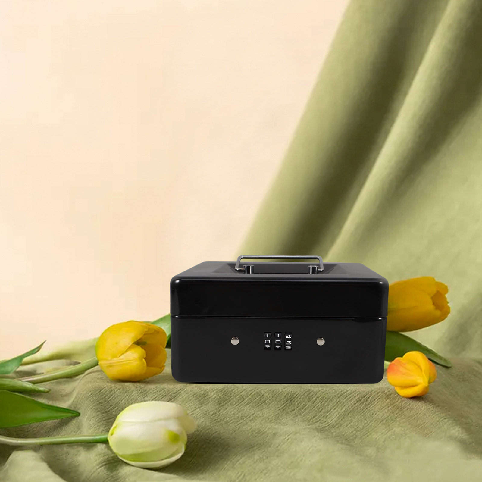 Small Lockable Steel Cash Box  - Lockbox Key Secure recensie en prijs