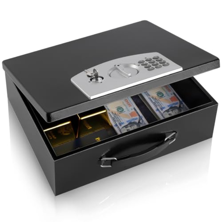 Portable Metal Safe Box with D - Fire Safe Document recensie en prijs