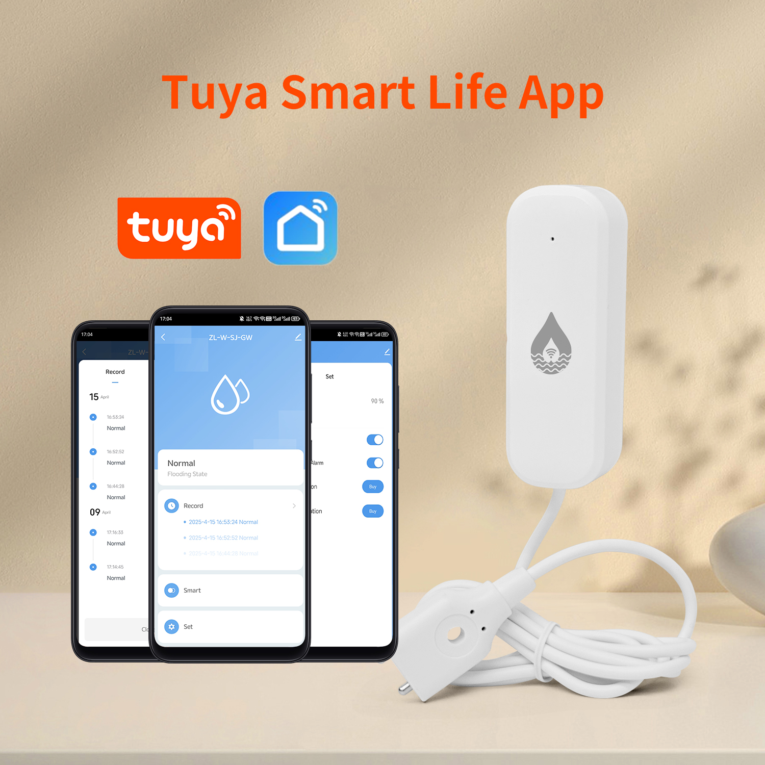 YFK Tuya WiFi Water Leakage Se - Water Alarm Sensor recensie en prijs