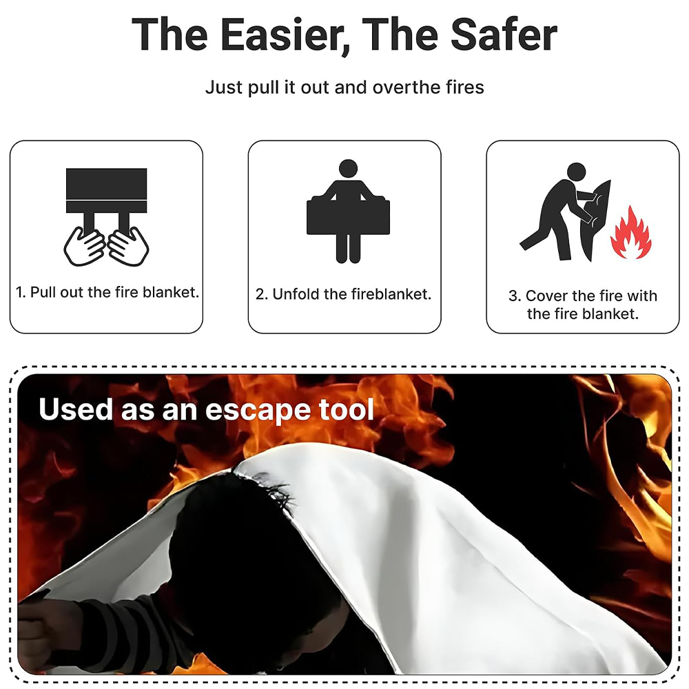 Fire Blanket 1/1.2/2M Easy & Q - Fire Blanket Kitchen recensie en prijs