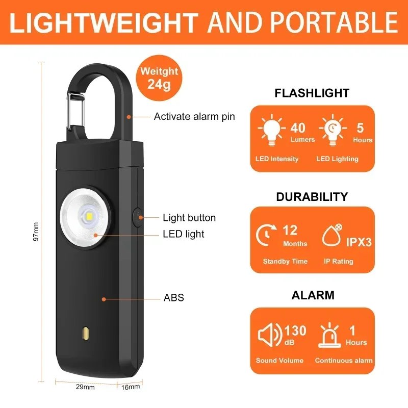 Self Defense LED Flashlight US - Personal Alarm Keychain recensie en prijs