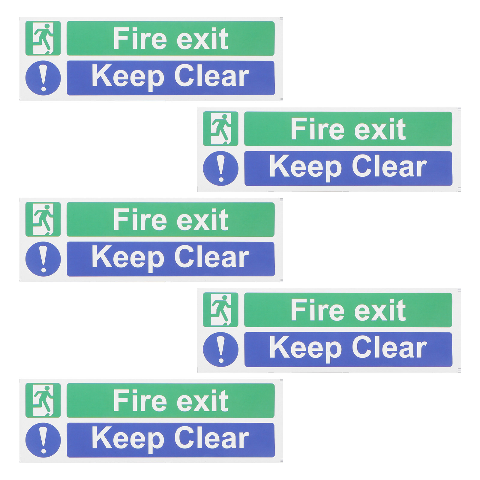 5Pcs Keep Exit Clear Sticker H - Emergency Exit Sign recensie en prijs
